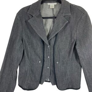 Nine West Charcoal  denim Blazer size large